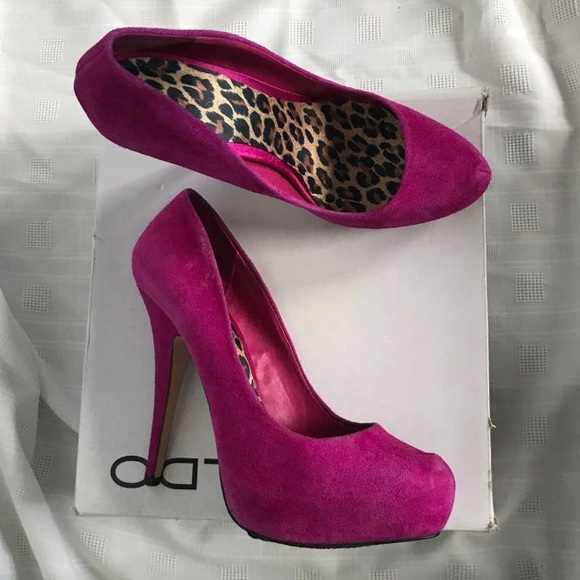 Aldo fuchsia suede pumps - Picture 2 of 4
